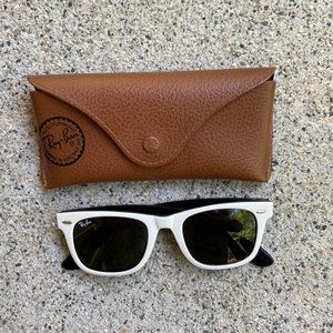 Ray-Bans sunglasses | lightly worn | white & black | wayfarer classic style